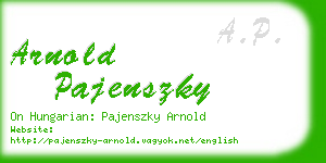 arnold pajenszky business card